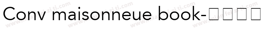 Conv maisonneue book字体转换